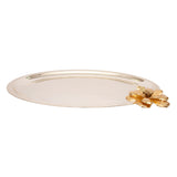 Select Home New Magnolia Oval Tray 44x56 Cm Silver