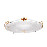 Select Home New Lotus Oval Tray With Cover 44x56 Cm Silver