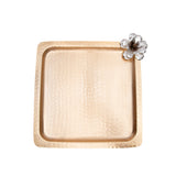 Select Home New Magnolia Square Tray  31 Cm Matt Gold