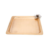 Select Home New Magnolia Square Tray  31 Cm Matt Gold