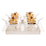 Select Home New Magnolia 4 Pcs Jam Glass 21x18 Cm