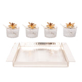 Select Home New Magnolia 4 Pcs Jam Glass 21x18 Cm