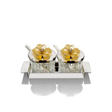 Select Home New Magnolia 2 Pcs Jar Glass 22x8 Cm Silver