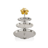 Select Home New Magnolia 3 Layer Service 45x24 Cm Silver