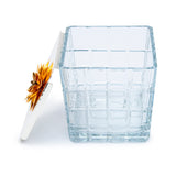 اختر Home New Lotus Square Cut Glass Case فضي