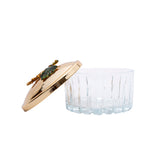 سيليكت هوم ليف - حافظة زجاجية مفلطحة مقاس 13 × 7 سم باللون الذهبي