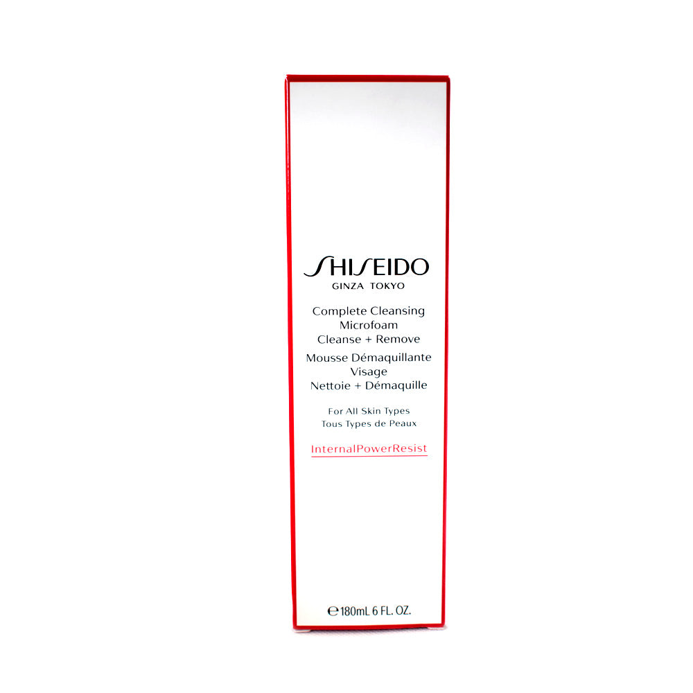 Shiseido Complete Cleansing Microfoam Cleanse + Remove for All Skin Types - 180ml