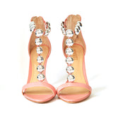 Schutz Women's Embellished Pink High Heels Sandal