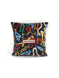 Seletti Toiletpaper Polyester Cushion Padded, Snakes 50x50 Cm