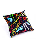Seletti Toiletpaper Polyester Cushion Padded, Snakes 50x50 Cm