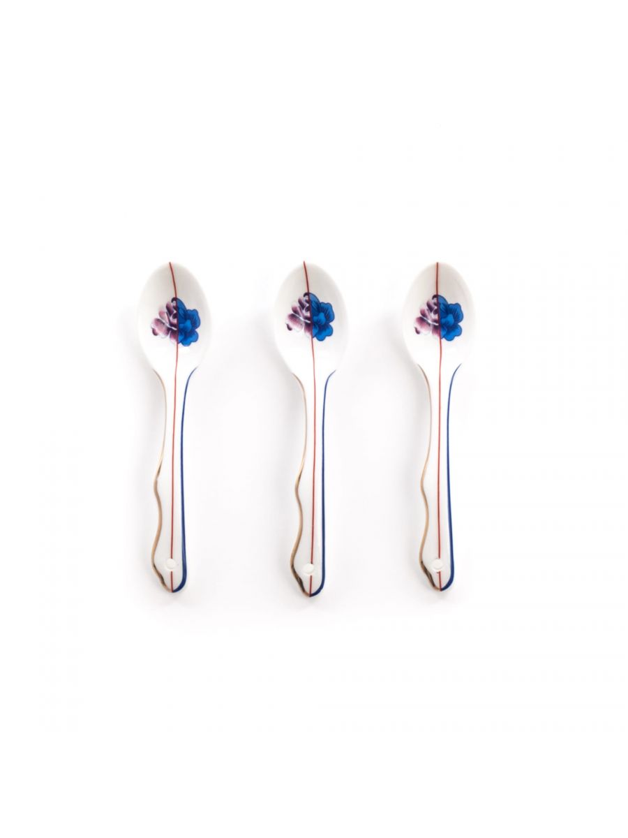 Seletti Hybrid Spoon Set Of 3 Pcs Porcelain, Armilla 12 Cm | Cutlery | Spoon Seletti Hybrid Spoon Set Of 3 Pcs Porcelain, Armilla 12 Cm | Cutlery | Spoon