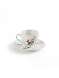 Seletti Kintsugi Coffee Cup With Saucer In Porcelain