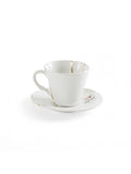Seletti Kintsugi Coffee Cup With Saucer In Porcelain