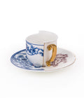 Seletti Hybrid Coffee Cup With Saucer In Porcelain