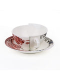 Seletti Hybrid Tea Cup With Saucer In Porcelain