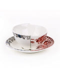 Seletti Hybrid Tea Cup With Saucer In Porcelain
