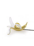 Seletti Banana Lamp Dewey Resin And Glass Lamp Gold 33x23.5 Cm, h 19
