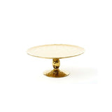 Seletti Fingers Cake Stand Porcelain Gold 32.7 Cm, h 14.2