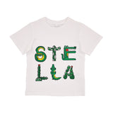 Stella McCartney Kids Animalier Logo Print White T-Shirt SS22