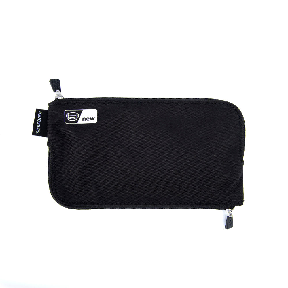 Samsonite Travel Essentials Mask Pouch Zipper Black/Grey | Accessories | departure-to-desk | EID2023 | Luggage Cover | Luggage Travel Accessories | Luggage Travel Accessories Health & Safety