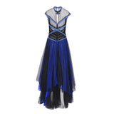 Supria Munjal Blue and Black Long Tulle Dress