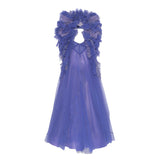 Supria Munjal Dazzling Blue Long Tulle Dress