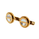 Smalto Cufflinks Ip Rosegold With Mother Of Pearl Design