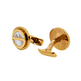 Smalto Cufflinks Ip Rosegold With Mother Of Pearl Design