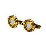 Smalto Cufflinks Gold With Mother Of Pearl Design