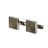 Smalto Cufflinks Silver Color Square Design