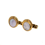 Smalto Cufflinks Rose Gold With Mother Pearl Design Midle