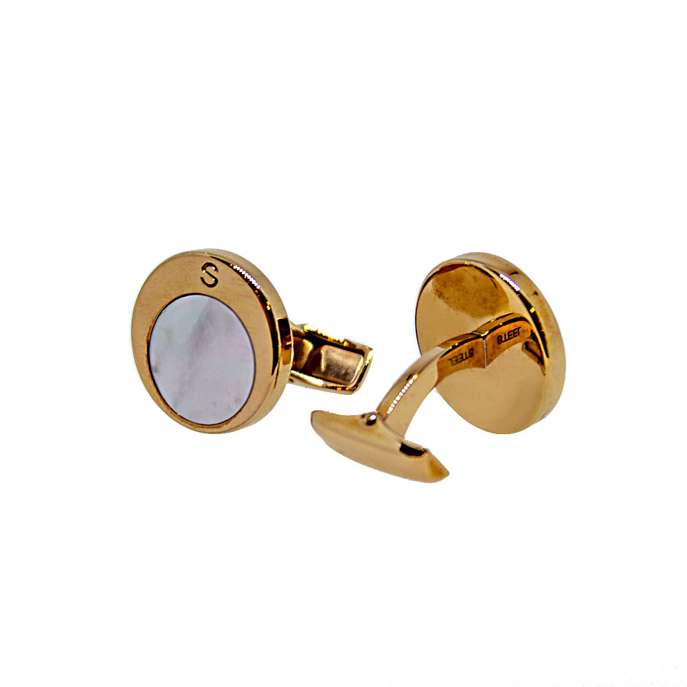 Smalto Cufflinks Rose Gold With Mother Pearl Design Midle | Accessories | Cufflink | Cufflinks | Eid Gifts | EID2021 | GCC | Mens | SP Smalto Cufflinks Rose Gold With Mother Pearl Design Midle | Accessories | Cufflink | Cufflinks | Eid Gifts | EID2021 | GCC | Mens | SP