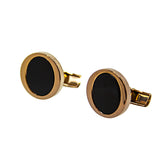 Smalto Cufflinks Ip Rosegold With Black Face