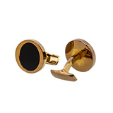 Smalto Cufflinks Ip Rosegold With Black Face
