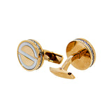 Smalto Cufflinks Ip Rose Gold With Mother Of Pearl