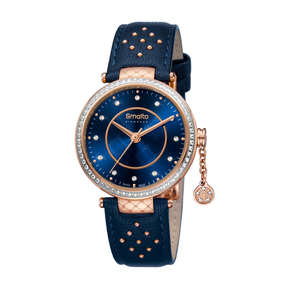 Smalto Ladies Watch Blue Leather Strap & Blue Dial With Diamond | Fashion Watches | GCC | SP | Womens | Womens Watches Smalto Ladies Watch Blue Leather Strap & Blue Dial With Diamond | Fashion Watches | GCC | SP | Womens | Womens Watches