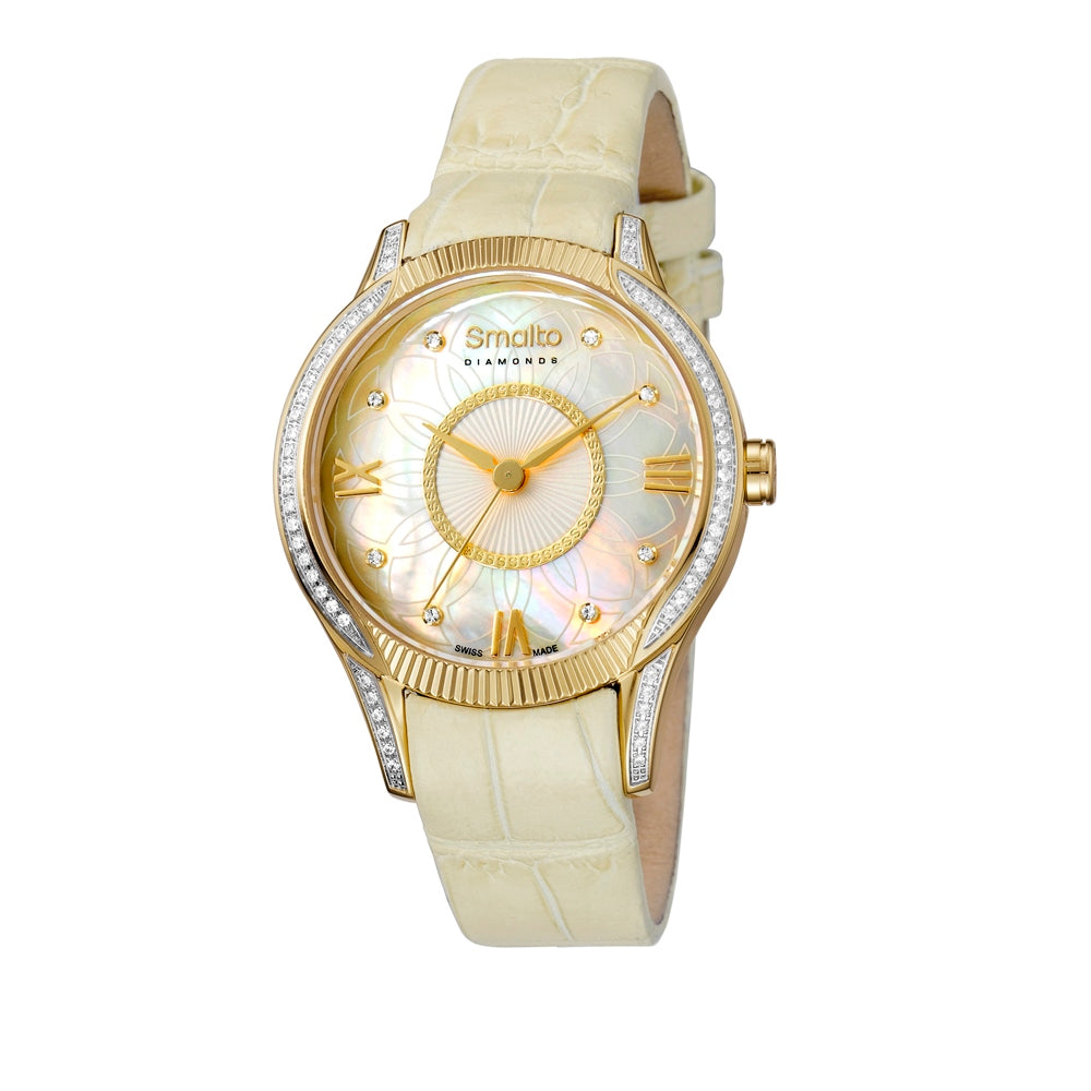 Smalto Ladies Watch Mother Of Pearl Dial With Leather Strap & Diamond | Fashion Watches | GCC | Watch | Watches | Women | Womens Watches Smalto Ladies Watch Mother Of Pearl Dial With Leather Strap & Diamond | Fashion Watches | GCC | Watch | Watches | Women | Womens Watches