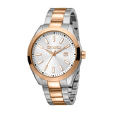 Smalto Two Tone Men's Watch White Dial With Two Tone Metal Bracelet