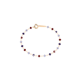 Rebecca Pepite 925 Silver Bracelet With Hydrothermal Multicolor Stones