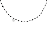 Rebecca Pepite 925 Silver Necklace With Hydrothermal Black Stones