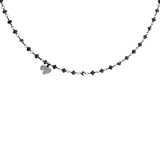 Rebecca Pepite 925 Silver Necklace With Hydrothermal Black Stones