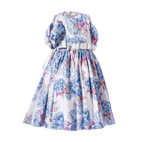 Piccola Speranza Kids Girl's Blue Dress