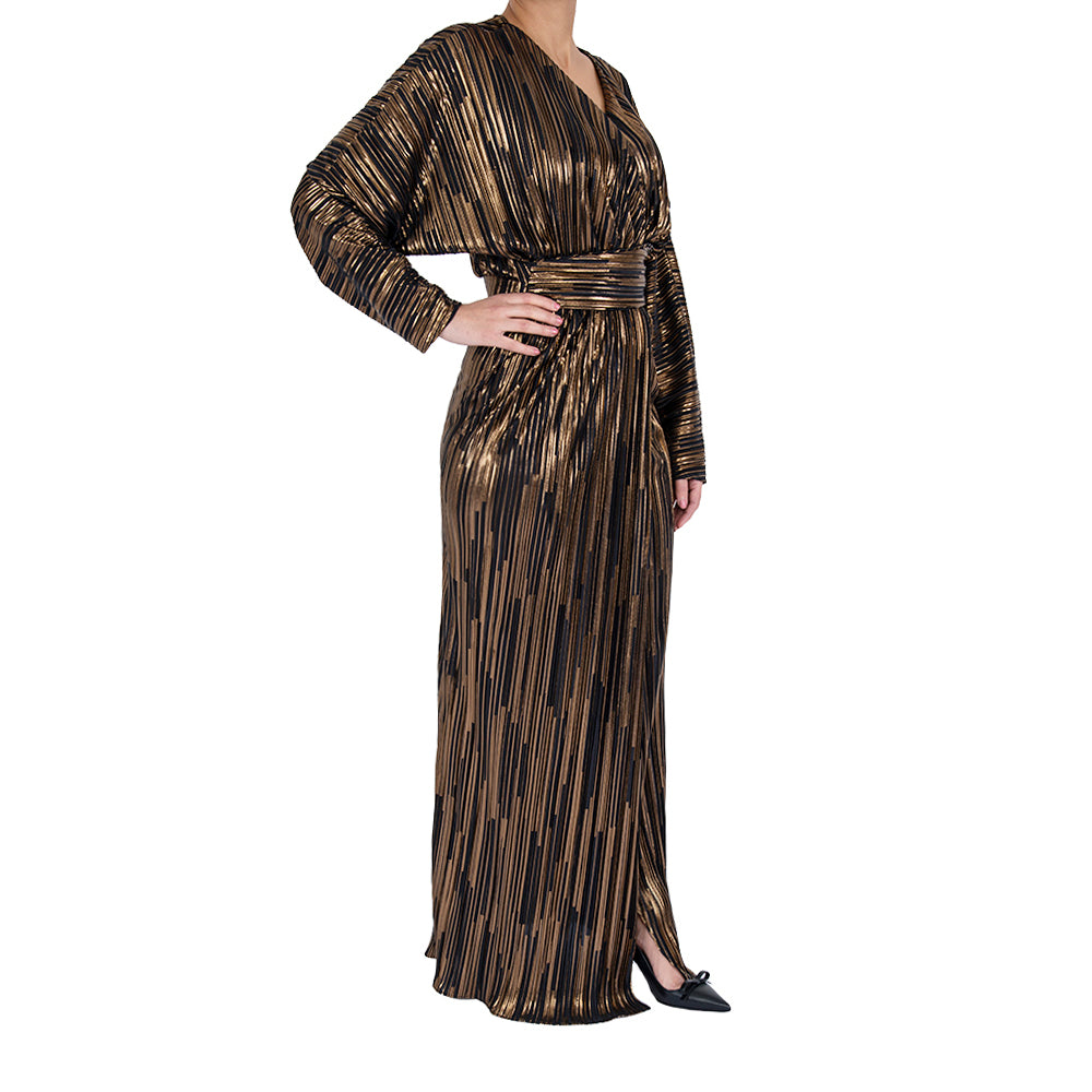 Space Style Concept Dress One Color – Blue Salon