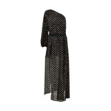 Simona Corsellini Black Gold Dots Long Gown One Color