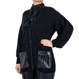 Space Style Concept Cardigan, Black