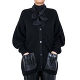 Space Style Concept Cardigan, Black