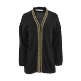 Simona Corsellini Long Sleeves Black Cardigan