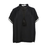 Simona Corsellini Silk Blend Black Top