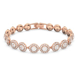 Swarovski Angelic Bracelet Round cut, White, Rose Gold-Tone Plated