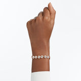 Swarovski Angelic Bracelet Round cut, White, Rose Gold-Tone Plated